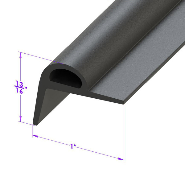 Top Bow to Header Seal, for Convertibles.  Sold by the foot-LP 112-M