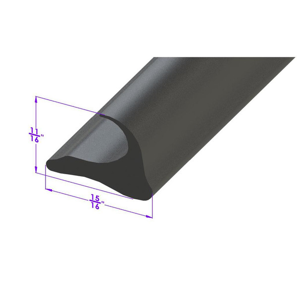 Sold By The Foot - Side Roof Rail Seal. Fits in metal retainer-LP 12-A