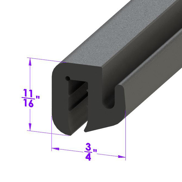 Windshield and Rear Window Seal.  Sold by the foot-LP 30-A