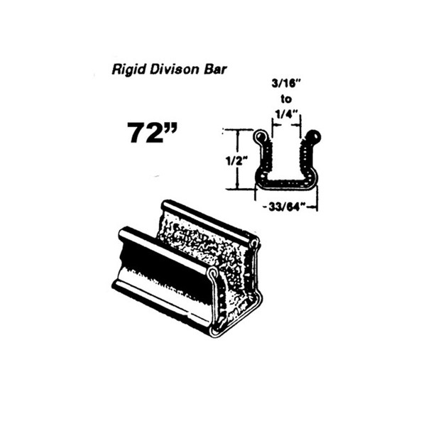 Rigid division-bar channel. Made with Zinc-plated bead-WC 1-72