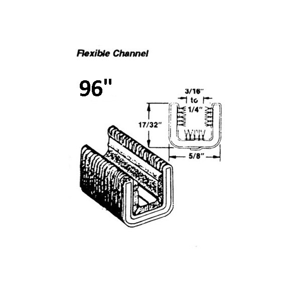 Flexible glass-run channel 96 inches-WC 26-96