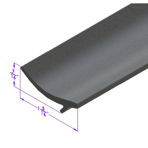 Hood to Cowl Seal.  Made of soft, black rubber-LP 14-Q