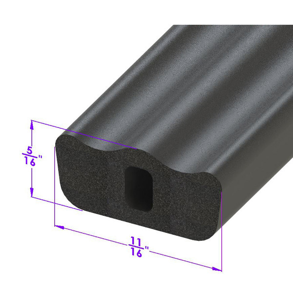 Windshield Pillar Seal.  Sold by the foot.-LP 55-P