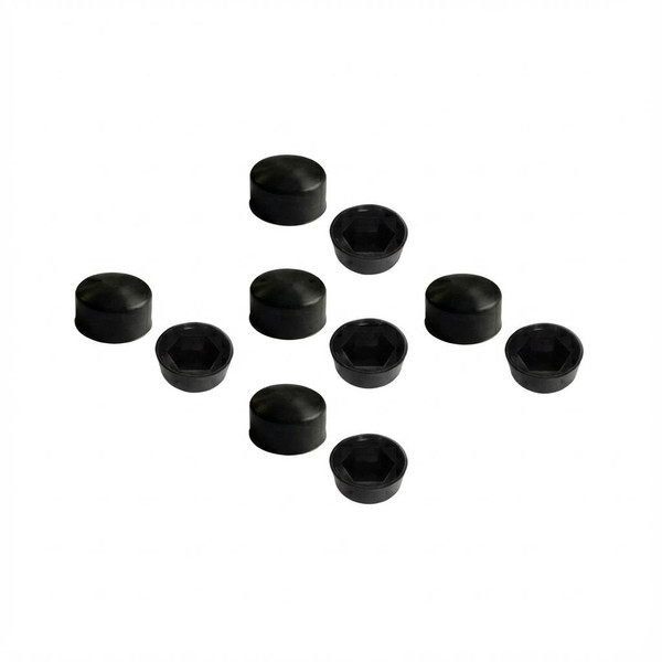 Nut cover .38" (9.6mm) HEX X .22" (5.6mm) Blackout. Heat-proof Silicone-NC 10
