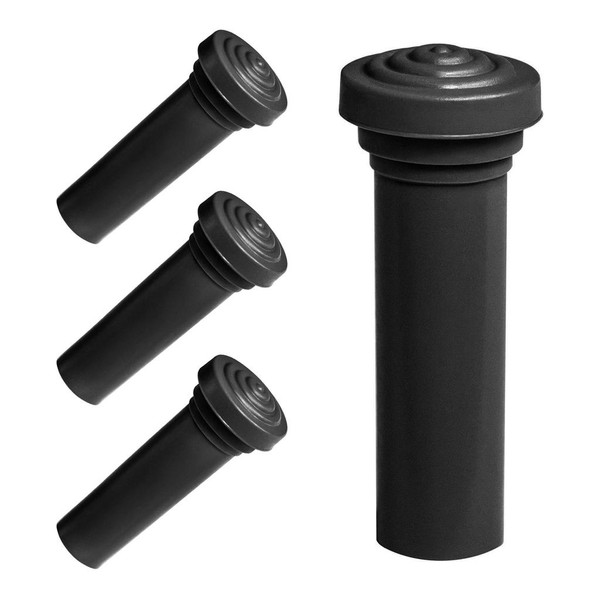 Door Lock Knob.  Made of Black rubber, self-threading Set of 4-RP 304-A