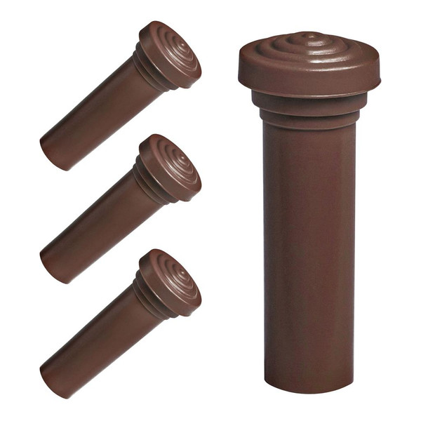 Door Lock Knob.  Made of Medium Brown rubber, self-threading Set of 4-RP 304-K