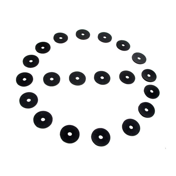 Flat Rubber Washers.  7/32" I.D., 1" O.D., 1/16" thick-UW 17