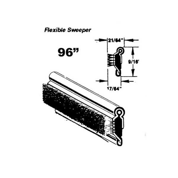 Flexible window sweeper. Made with stainless steel bead-WC 7-96