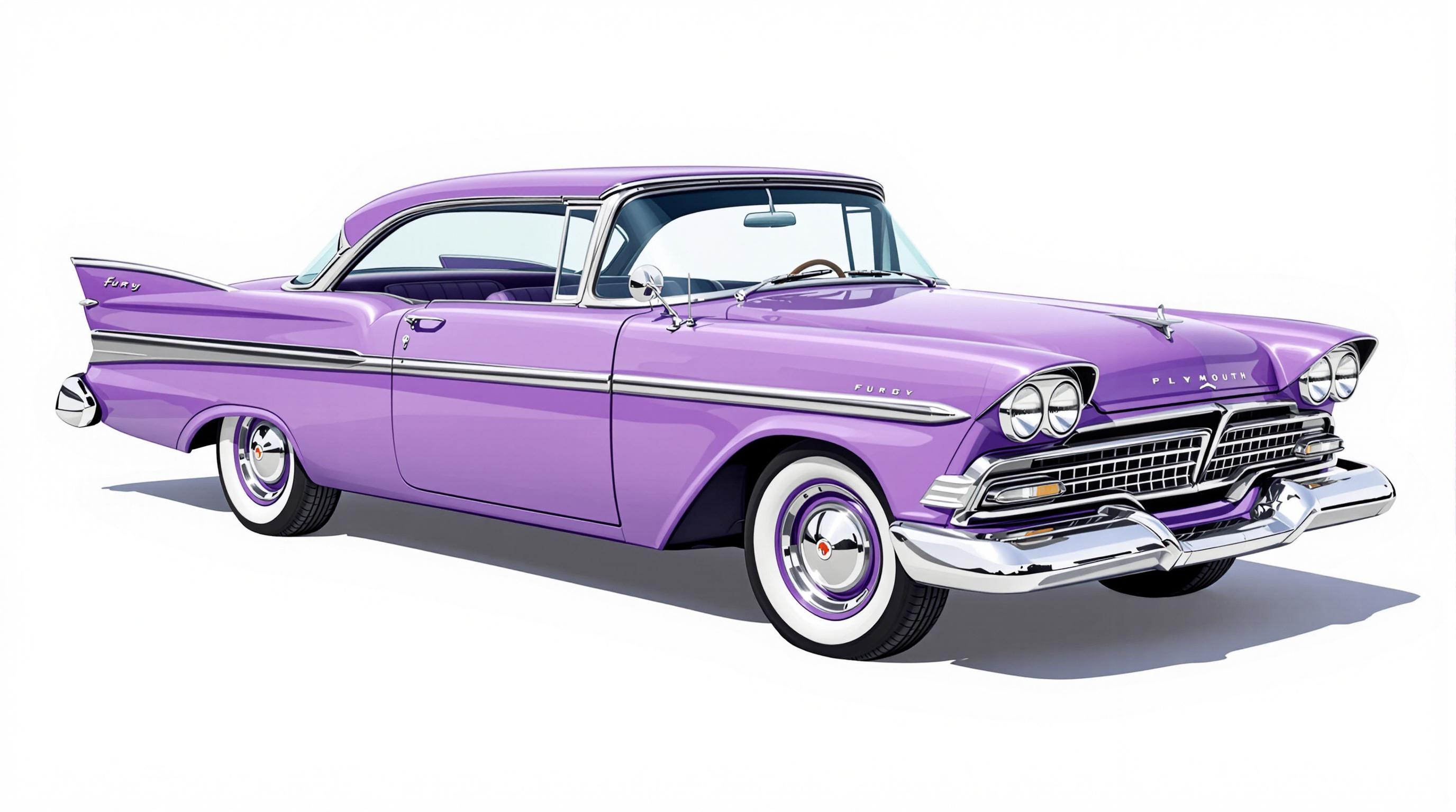 1958 Plymouth Anniversary Fury yellow Diecast Model | Motormax