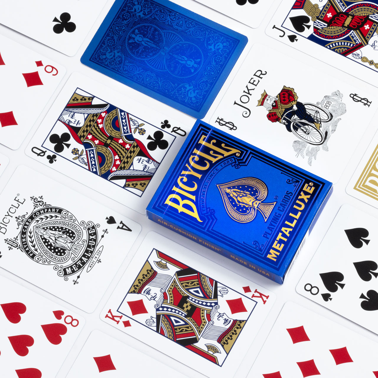 Bicycle Metalluxe Blue Playing Cards - Cardtopia