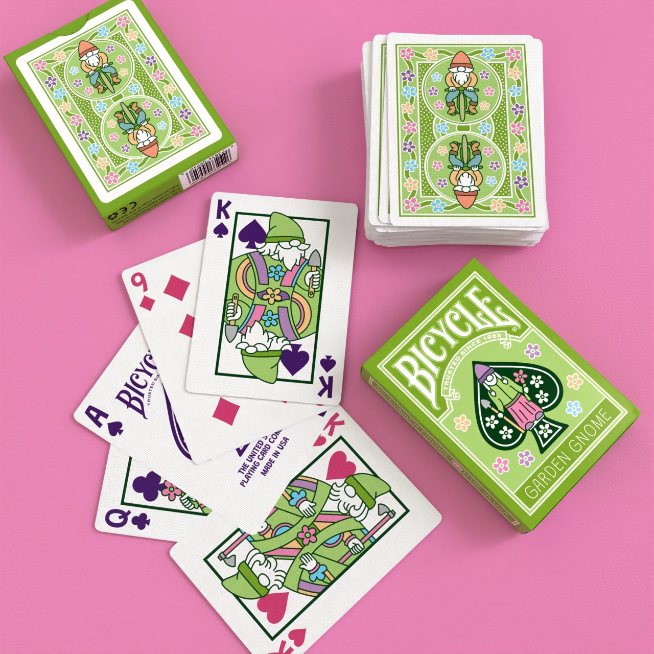 Bicycle Garden Gnome Playing Cards - Cardtopia