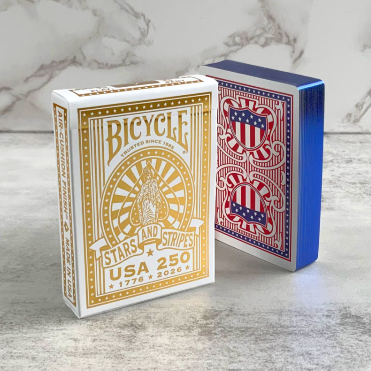 Bicycle America 250th, Blue Gilded Playing Cards - Cardtopia