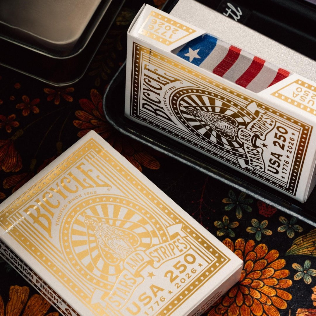 Bicycle America 250th, American Flag Gilded Playing Cards - Cardtopia