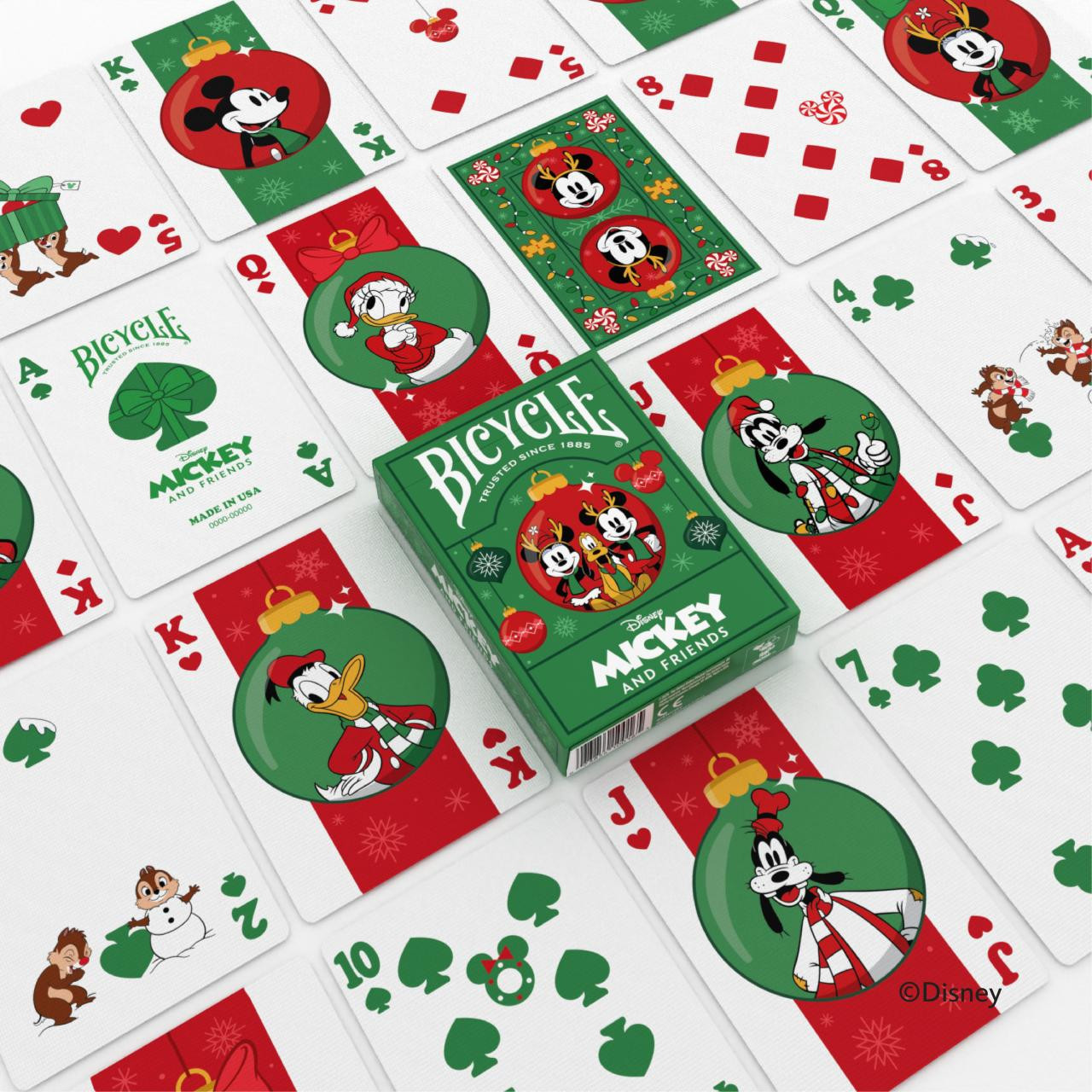 Disney Mickey and Friends Holiday Playing Cards