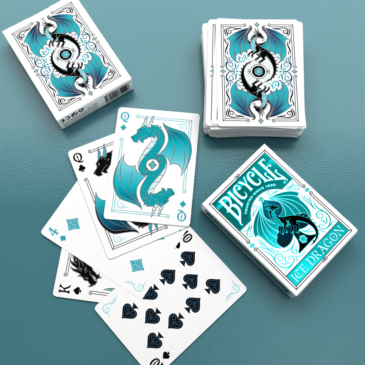 Bicycle Ice Dragon playing cards
