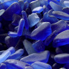 Cobalt blue sea glass is considered lucky as it is lucky to find a piece these days. Products like Phillips Milk Of Magnesia, Bromo, Vicks and Noxzema came in a deep cobalt glass in the early 20th century. These products now use plastic so blue sea glass is a finite resource.