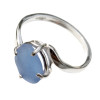 A natural UNALTERED Carolina Blue sea glass piece is set in a solid sterling silver ring!