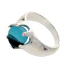 A stunning piece of Mixed Aqua sea glass is set in a solid sterling hand cast ring base. This is a wider base and very comfortable. The sea glass piece is TOTALLY UNALTERED from the way it was found on the beach. We sort through thousands of pieces of sea glass to find the right fit for our ring bases.