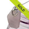 A very large piece of natural purple or lavender sea glass set on a solid sterling hand cast bail with a sterling silver heart charm. A perfect sea glass necklace for any sea glass lover!