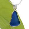 A nice shaped cobalt blue sea glass pendant in our Deluxe Wire Bezel© setting.
This is the EXACT pendant you will receive!
