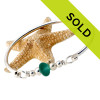 Sorry this sea glass bangle bracelet has been sold