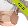 Sorry this rare peach sea glass pendant has been sold!