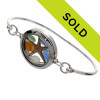 Sorry this sea glass bangle bracelet has been sold!