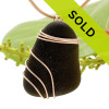 Sorry this Black beauty a very old piece of natural "black" sea glass in a triple 14K Goldfilled setting has SOLD!
