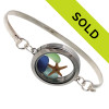 Sorry this sea glass bangle bracelet has been sold!