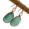 A mixture of sea green tones in this Victorian era sea glass earring pair.
Unique and special!