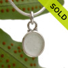 Perfect Oval sea glass set in a sterling cinch bezel.
Great for any charm bracelet or can be converted to a pendant or anklet.
SOLD - Sorry this Sea Glass Necklace is NO LONGER AVAILABLE!