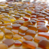 Though brown is a common color of sea glass, these bright amber pieces are a bit more rare and attractive.