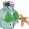 These stunning aqua sea glass pieces are from Hawaii.
This is the EXACT pair you will receive! 