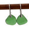 Shaped only by the sea, these natural sea glass pieces really glow hanging from these solid sterling silver leverbacks.