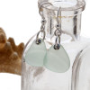 Pale aqua green sea glass earrings in sterling