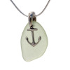 A  nice sea glass necklace with silver elements.