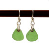 A simple pair of genuine sea glass earrings, great for any true beach lover!~