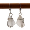 Simple larger pair of sea glass earrings in sterling silver!