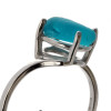 An UNALTERED piece of Electric Aqua blue sea glass set in a ring.
