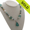 The Amazonite and sea glass necklace can be worn alone, OR with other pendants.
SOLD - Sorry this Limited Edition Sea Glass Jewelry selection is NO LONGER AVAILABLE!!