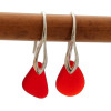 stunning red sea glass earrings