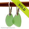 Larger Bright Green Simply Sea Glass On Silver Leverback Earrings
Sorry this sea glass jewelry selection has been sold!
