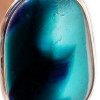 A detail close up of the sea glass used in this jewelry shows the color combinations of this jewelry piece.