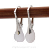 A great choice of genuine sea glass earring in a secure leverback of solid sterling.