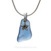 A great blue Sea Glass Necklace perfect for any beach lover!