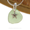 The sea glass necklace comes on our 18" solid sterling smooth snake chain (SHOWN and included)