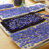 We meticulously sort though 1000's of piece of natural beach found blue sea glass to find you the most perfect pairs!