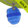 A curvy Ridged Rare Cobalt Blue beach found Sea Glass Necklace set on a Solid Sterling cast bail.
SOLD - Sorry this Sea Glass Jewelry Selection is NO LONGER AVAILABLE!
