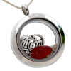 For Mom - Red Sea Glass and Real Sand With Mom Charm 