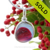 A vivid mix of hot pink andbaby blue in this endoday sea glass from England set in our Original Wire Bezel© necklace pendant setting.
SOLD - Sorry this Rare Sea Glass Pendant is NO LONGER AVAILABLE!